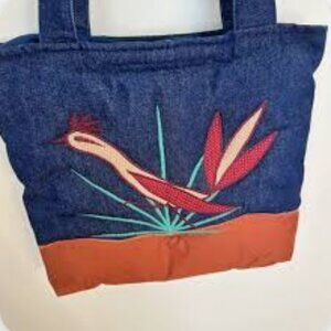 Vintage Jay Jay Tote: Chic & Versatile Daily Carry-Denim & Terracota